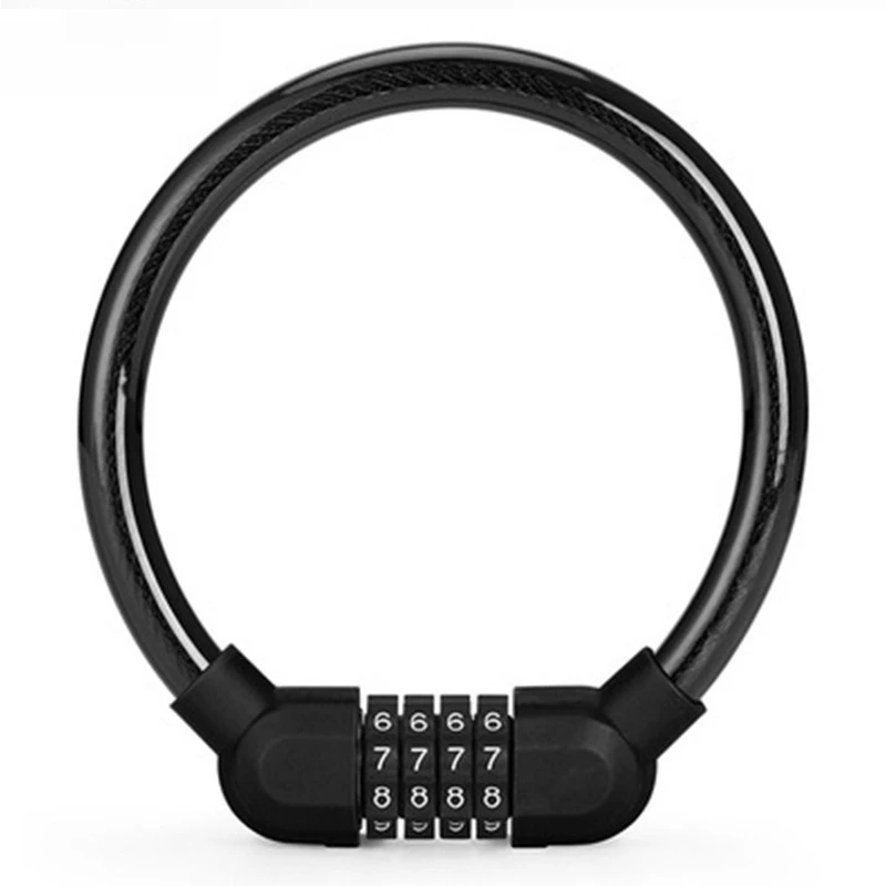 

Bicycle Portable Four-digit Password Ring Lock Lightweight Oval Ring Lock Lock Outdoor Anti-theft Cycling Supplies