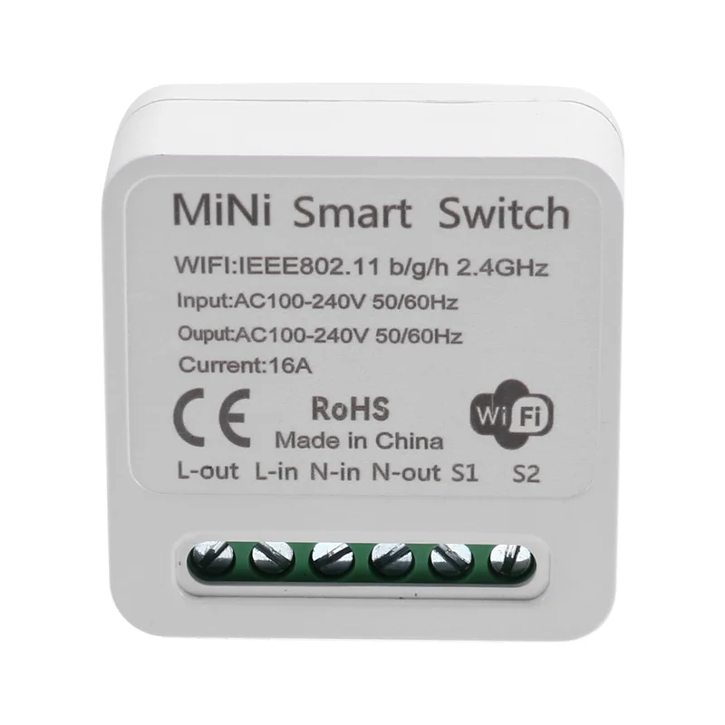 Mini Smart Wifi Relay Switch, DIY Timer Light Switch Module Smart Life/Tuya Application, Wireless Remote Control-New