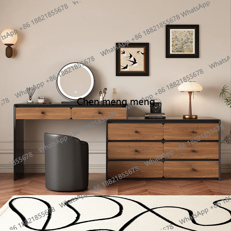 

Новый простой туалетный столик 2025 года, интегрированный в спальню, современный макияжный столик с местом для хранения, мебель для дома