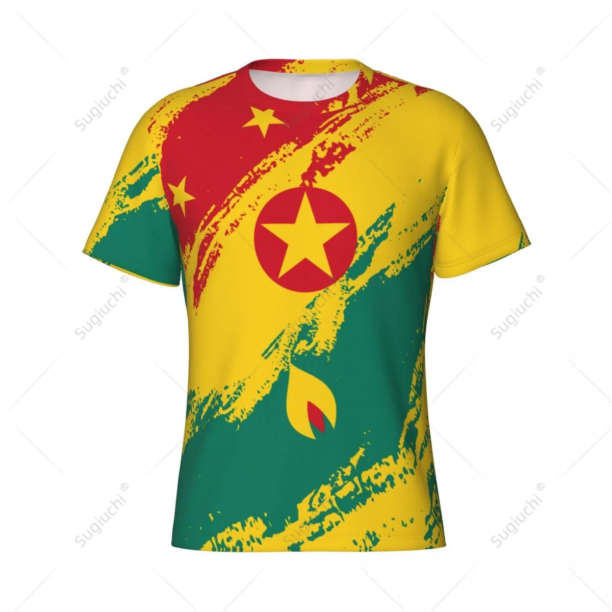 Custom Name Nunber Grenada Flag Color Men Tight Sports T-shirt Women Tees jersey For Soccer Football Fans