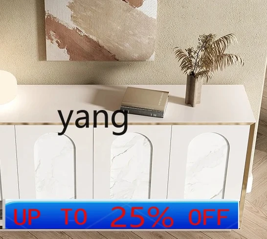 

LMM Affordable Luxury Style Entrance Cabinet Modern Minimalist Living Room Locker Stone Plate Sideboard Cabinet