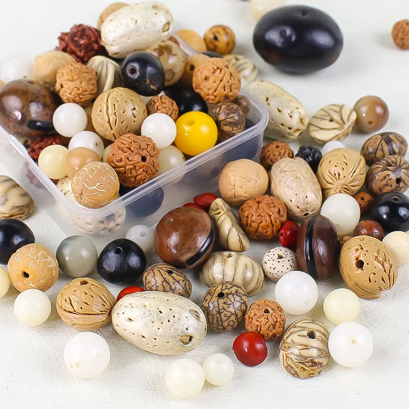 1 opakowanie różnorodnych oryginalnych nasion Bodhi, nieregularne koraliki, ręcznie robione bransoletki, naszyjniki, naturalne przekładki do koralików, zawieszki, materiały do tworzenia biżuterii DIY.