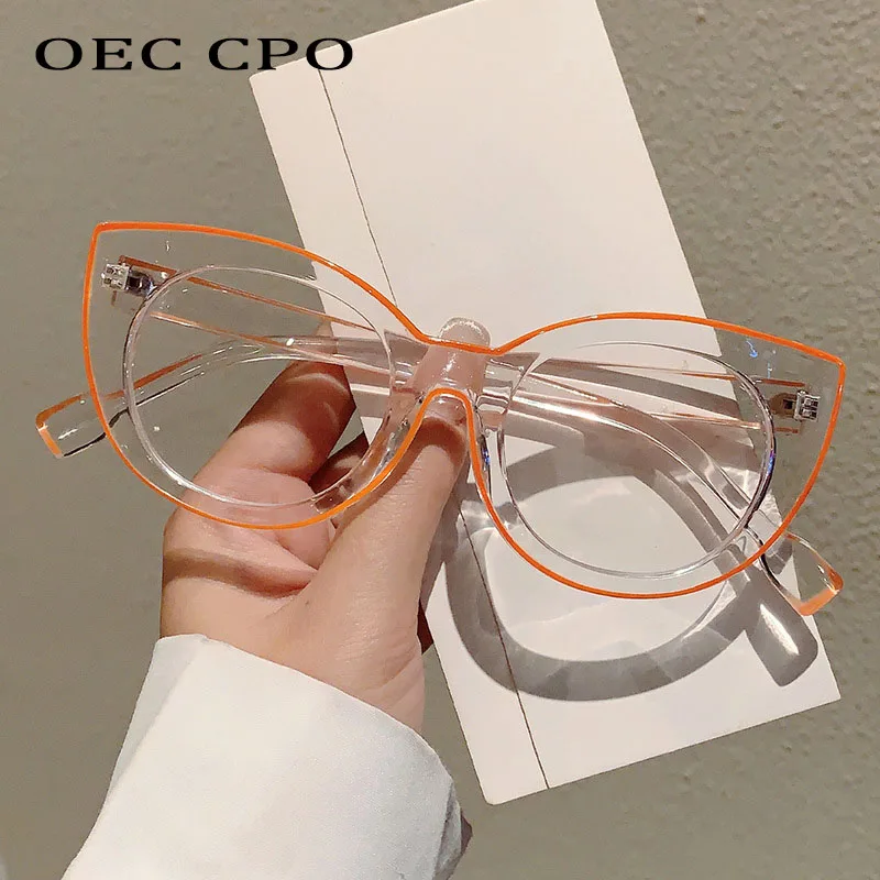 

Clear Frame Anti Blue Light Glasses Women's Brand Design Cat Eye Eyeglasses New Trend Computer Goggles Optical Spectacle Eyewear