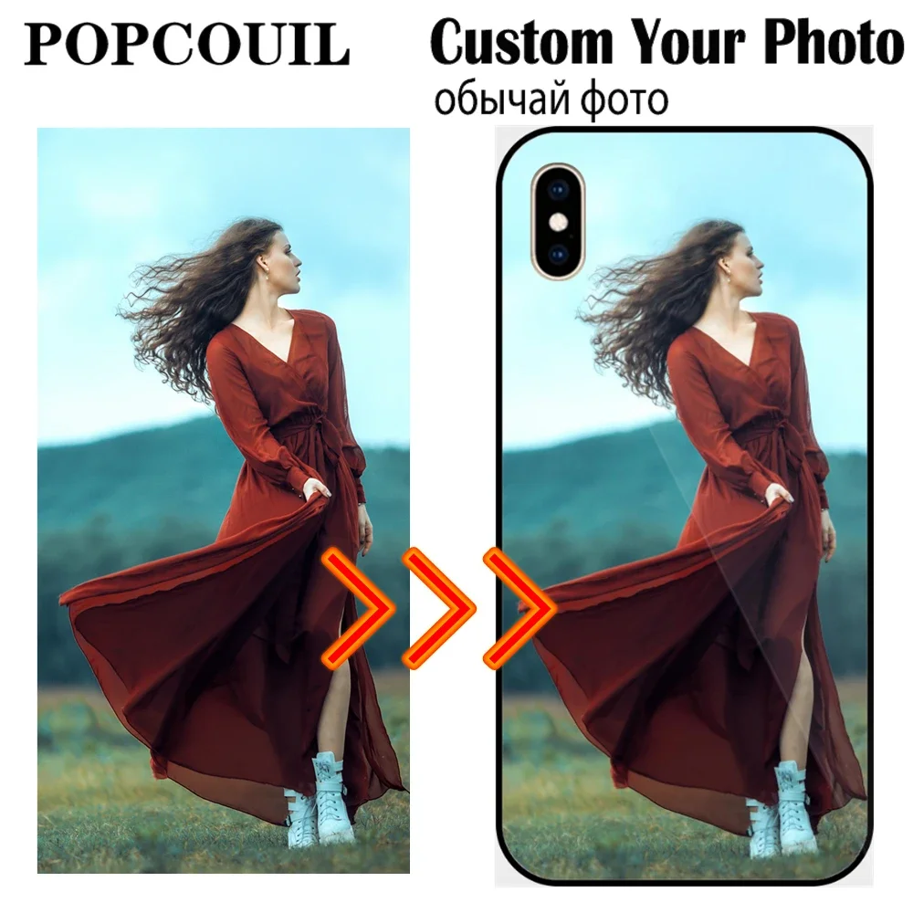 

POPCOUIL For OPPO RELMA 3 5 X 50 PRO R9 R11S PLUS Customized Design Picture Photo Custom Case Leather Cover Soft TPU Phone Case