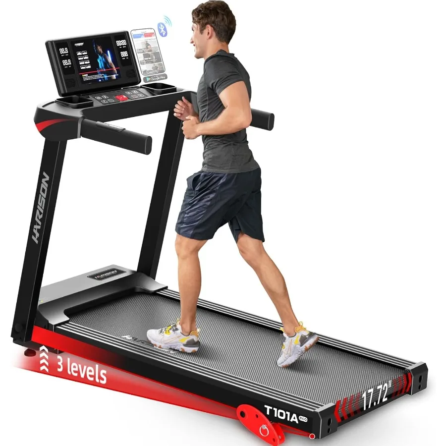 

Беговая дорожка для дома с наклонной беговой дорожкой для пожилых людей с беговым тренажером мощностью 3,0 л.с. и грузоподъемностью 300 фунтов Широкий протектор шириной 17,72 дюйма