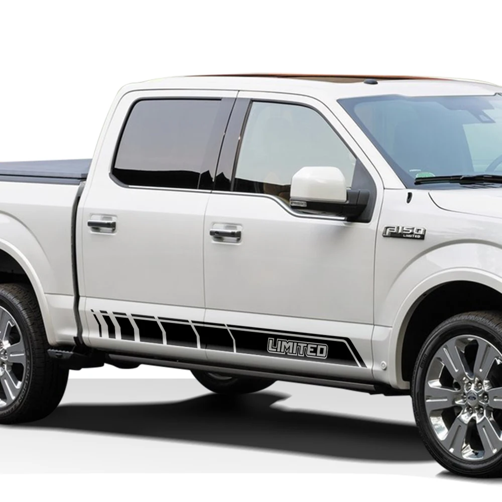 

Decal Sticker Offroad Stripe kit Limited Graphics Rocker Panel Decals Compatible with Ford F150 2015-Present