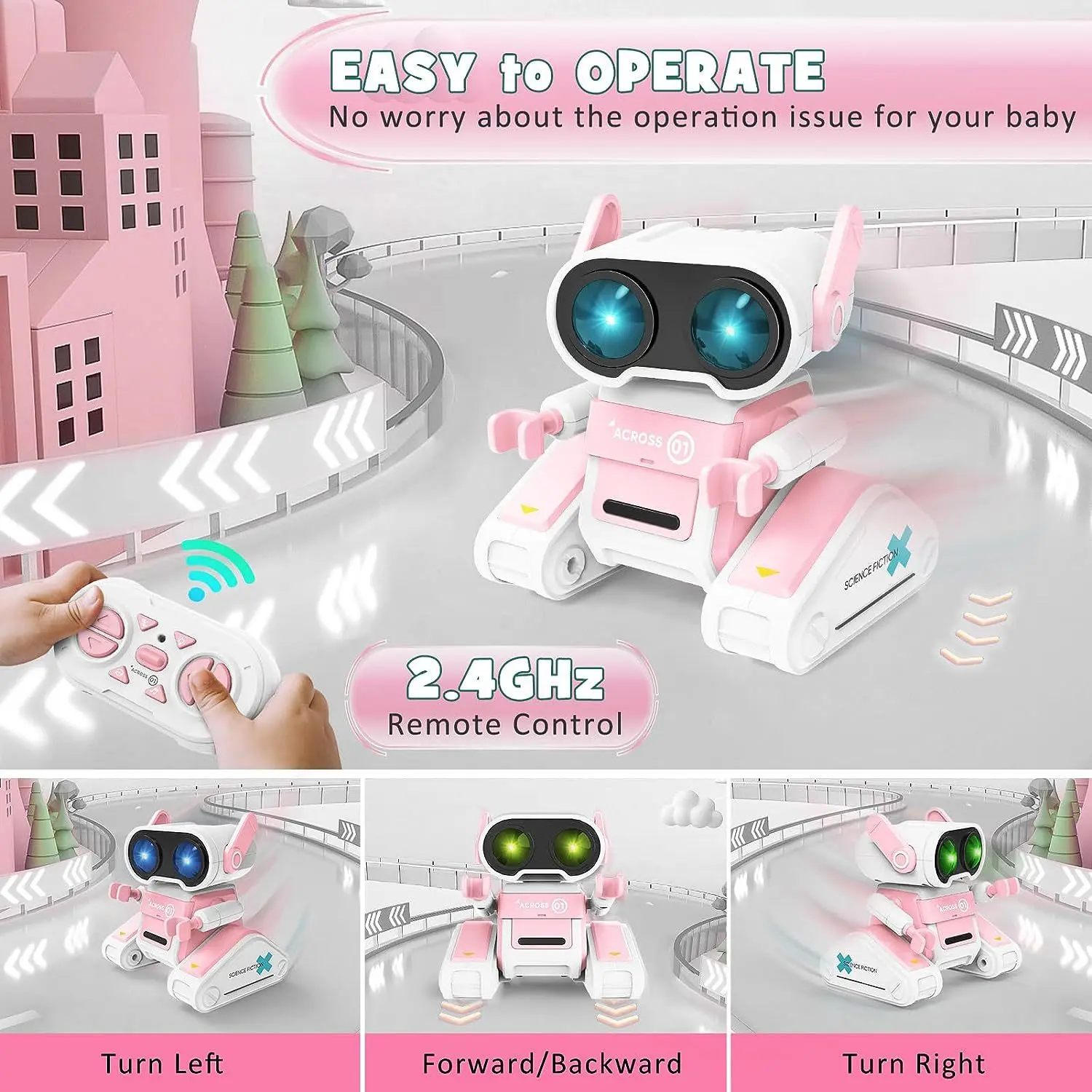 Remote Control Robots Toy Flexible Head Arms Dance Music RC Robots For Kids Birthday Electric Robot Interactive Children Toys