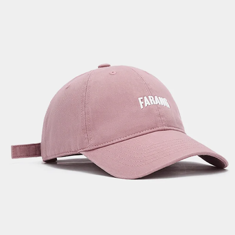 New Pink Sweet Cute Women\'s Fashion Autumn Winter Versatile Baseball Cap Embroidered Patch Sanded Outdoor Warm Deep Cap