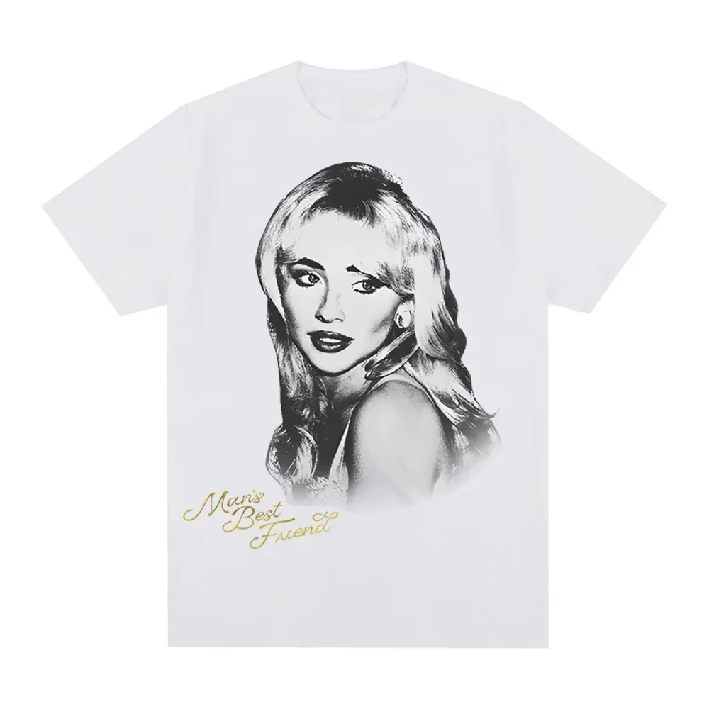 Man's Best Friend Photo T-Shirt  3D by Sabrina Carpenter Summer Casual High-Quality Top for Fans Same Style as Popular Singer's