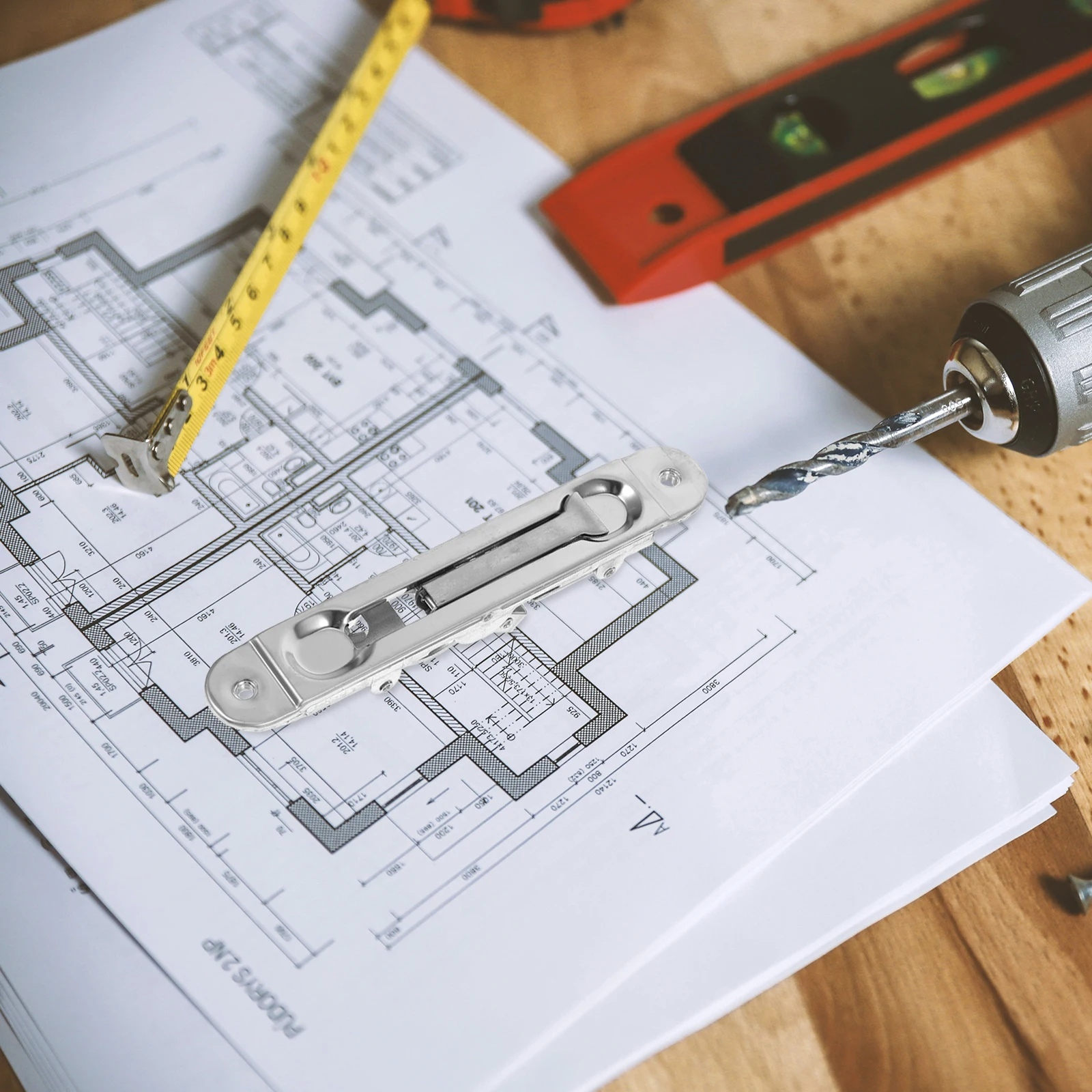 

1Set Anti-Theft Door Lock Catch Stainless Steel Double Door Bolt Latch 200mm Extended Security Flush Bolt Slide Lock for Home