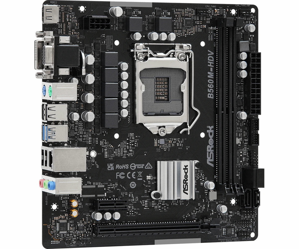 CPU ASRock B560M-HDV + Intel Core i5-10400 ASRock B560M-HDV Motherboard for Intel LGA1200 DDR4