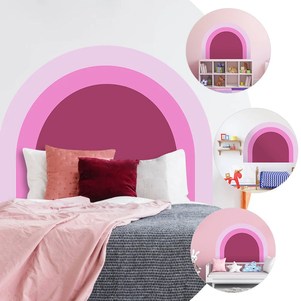 

Geometric Wallpaper Arch Wall Sticker Half-Circle Headboard Semicircle Removable Decal For Home Decor Wall Art Modern Sticker