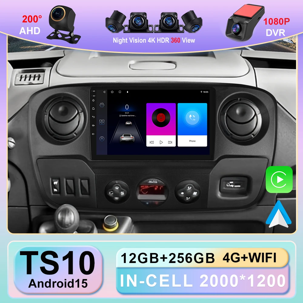 

For Renault Master Nissan NV400 Opel Movano 2010 Android Multimedia Head Unit Car Radio Player Navigation GPS Stereo Carplay