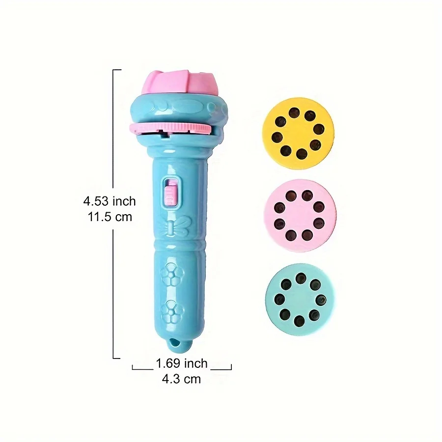 Lanterna led de projeção iluminada com 56 padrões, quebra-cabeça de bebê, ensino de cognição, conhecimento precoce, padrão animal, história para dormir