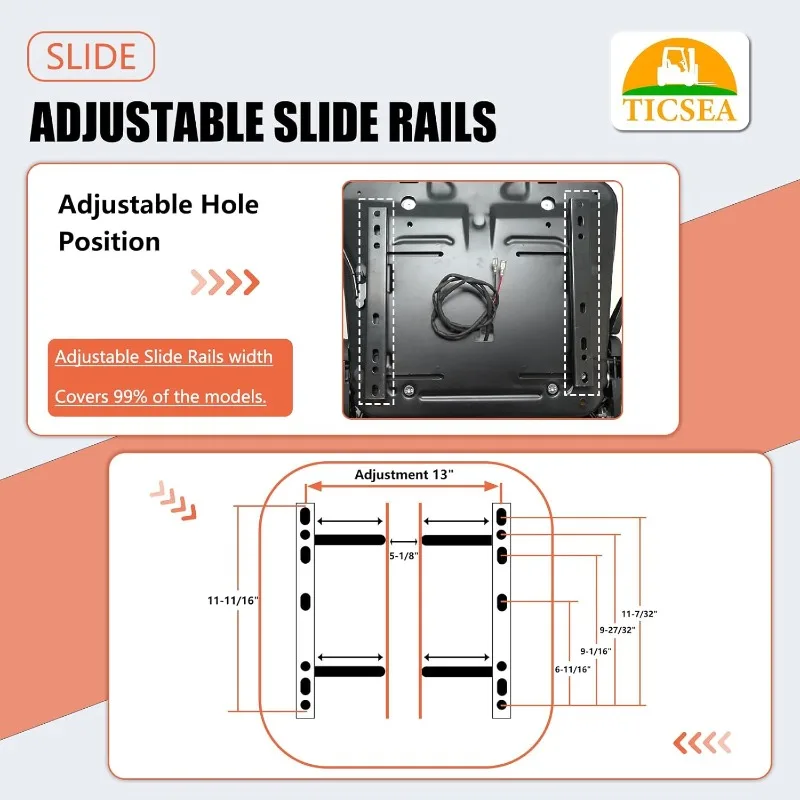 Universal Forklift Seat Belt and Micro Switch for Excavator, Skid Loader, Backhoe, Dozer, Telehandler