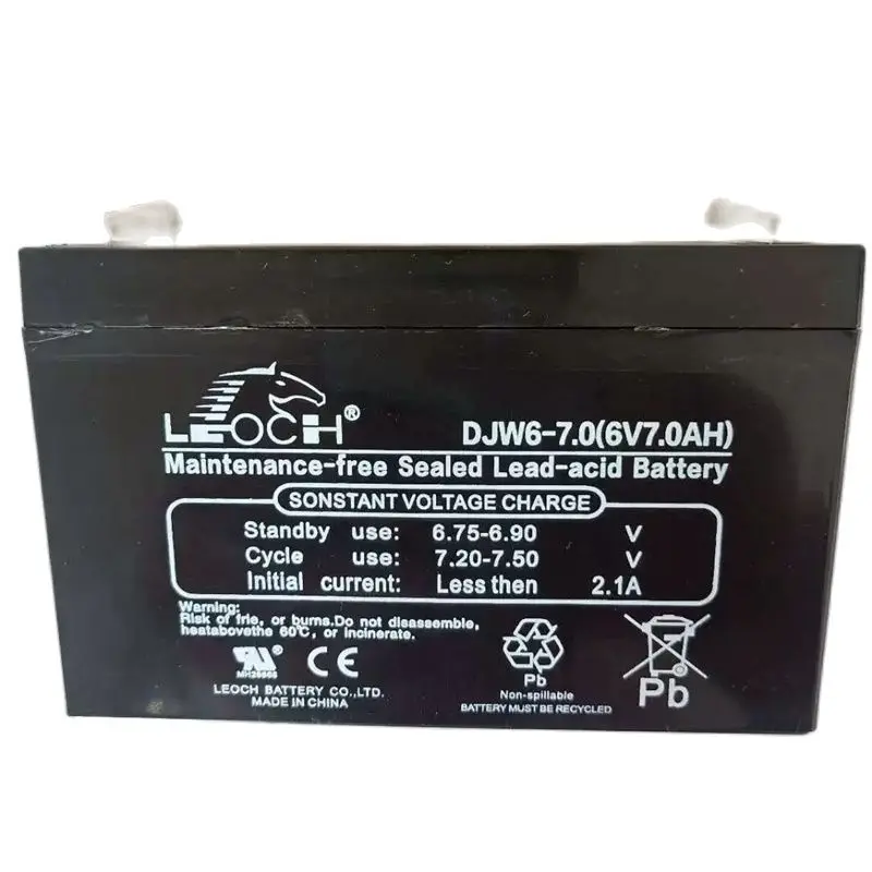 DJW6-7 6V 7.0AH Storage Battery Maintenance Free for Electric Vehicles