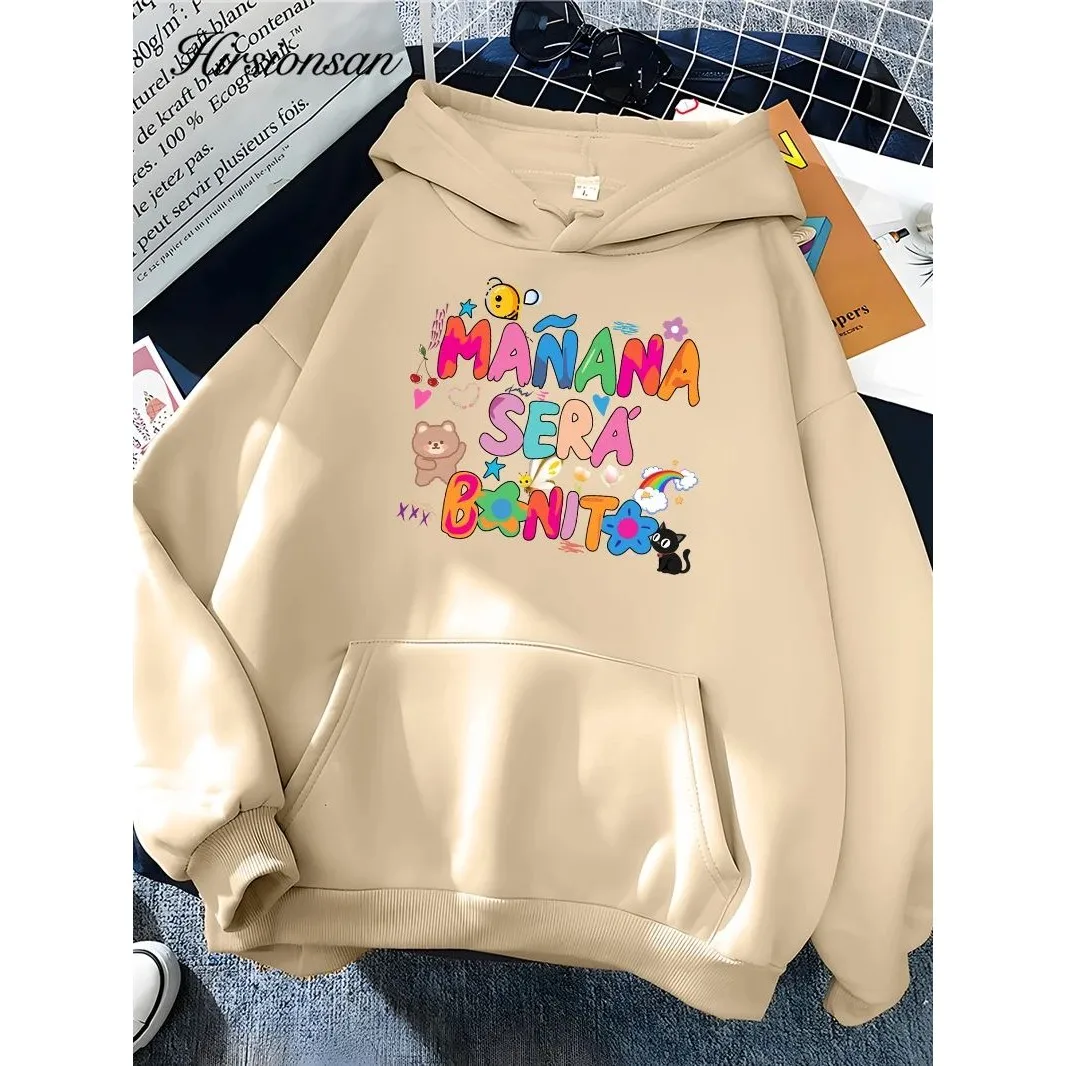 Hirsionsan レディース ソフト ウォーム スウェットシャツ レインボー レター プリント カジュアル 快適 レディース イルト ファイオナブル ストリートウェア