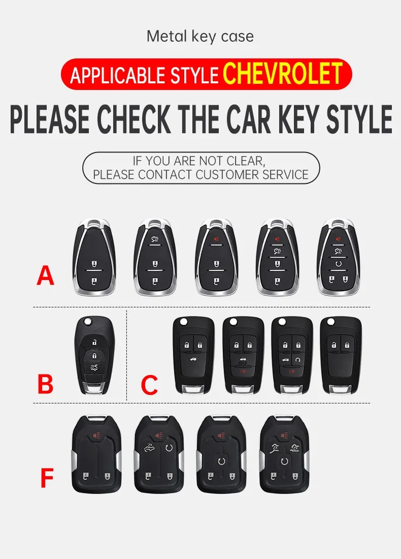 Zinc Alloy Car Remote Key Case Cover Shell for CHEVROLET Silverado GMC Sierra 1500 2500HD 3500HD Terrain Acadia 2020 2021 2022