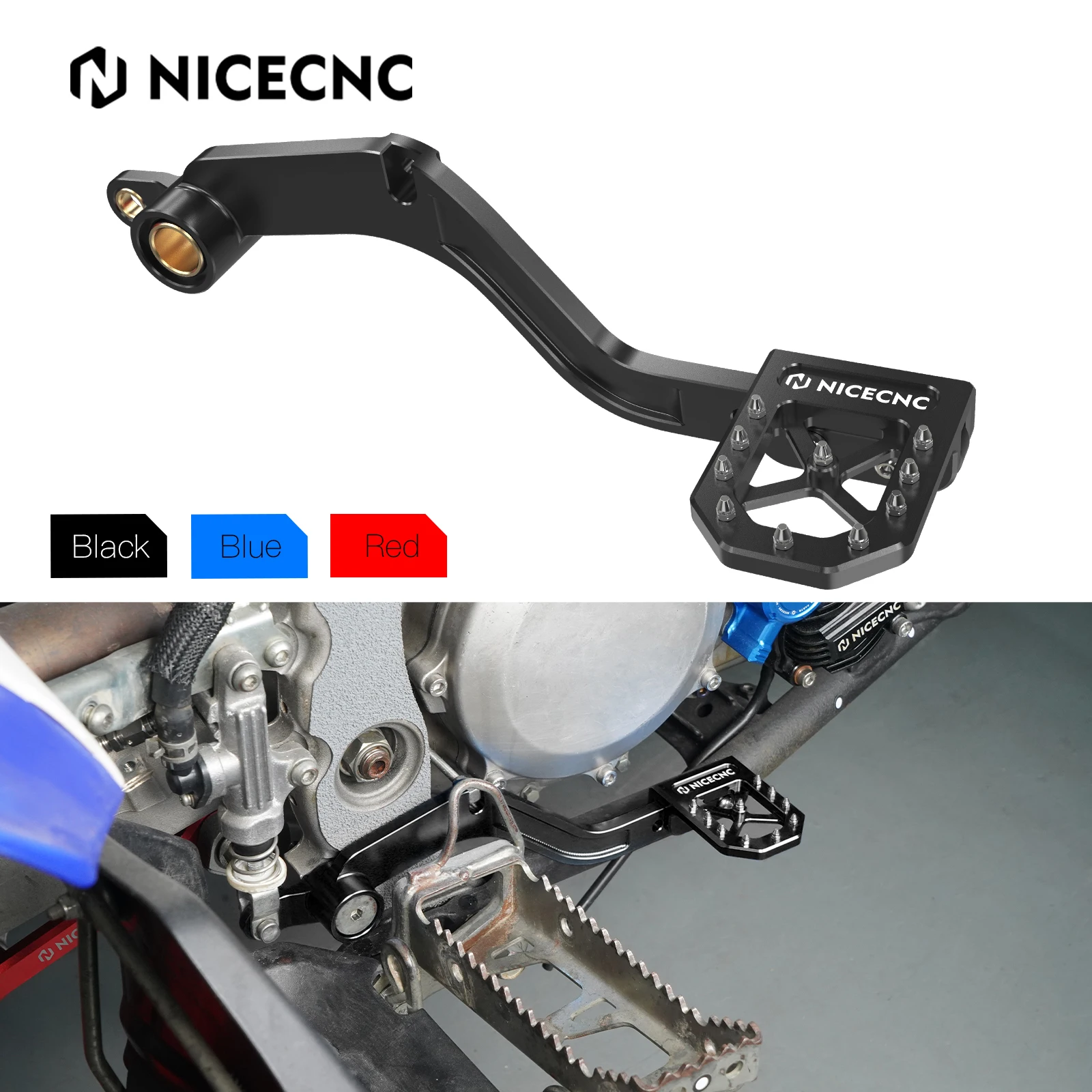 NICECNC 450R YFZ Rear Brake Pedal Lever For Yamaha YFZ450R 2009-2022 SE Special Edition YFZ450X 2010 2011 YFZ450 2017 Parts