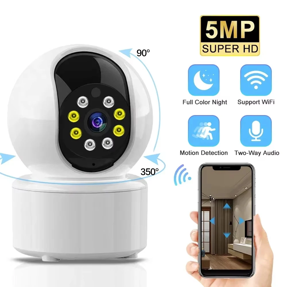 4K Smart WiFi IP Camera Indoor Wireless Security Baby Monitor Supports Two-way Audio IR Night Vision Home Surveillance Camera