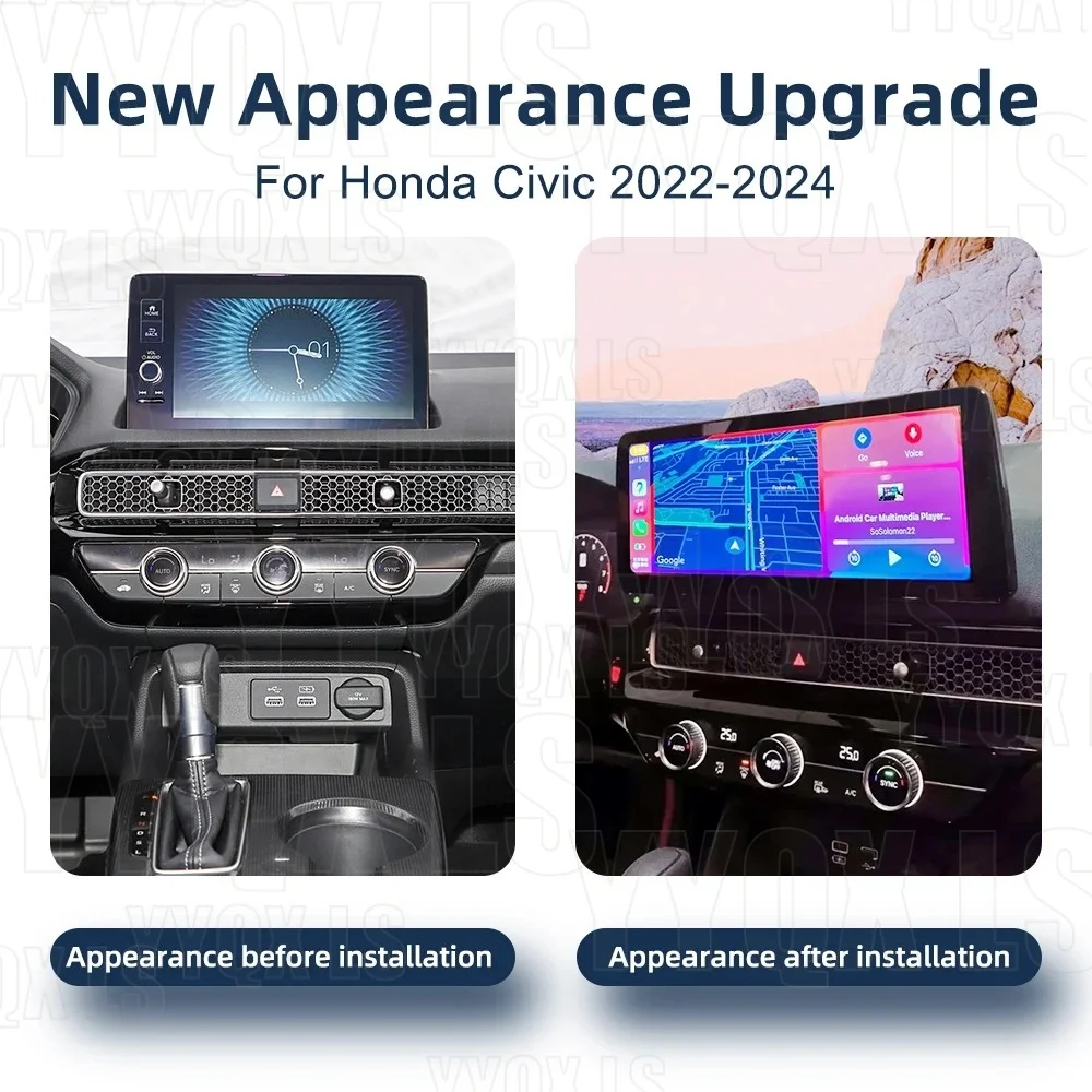 12.3inch Oled Screen For Honda Accord 2018-2022 Dual System Android Car Multimedia Video Auto Radio Carplay GPS Navigation HU