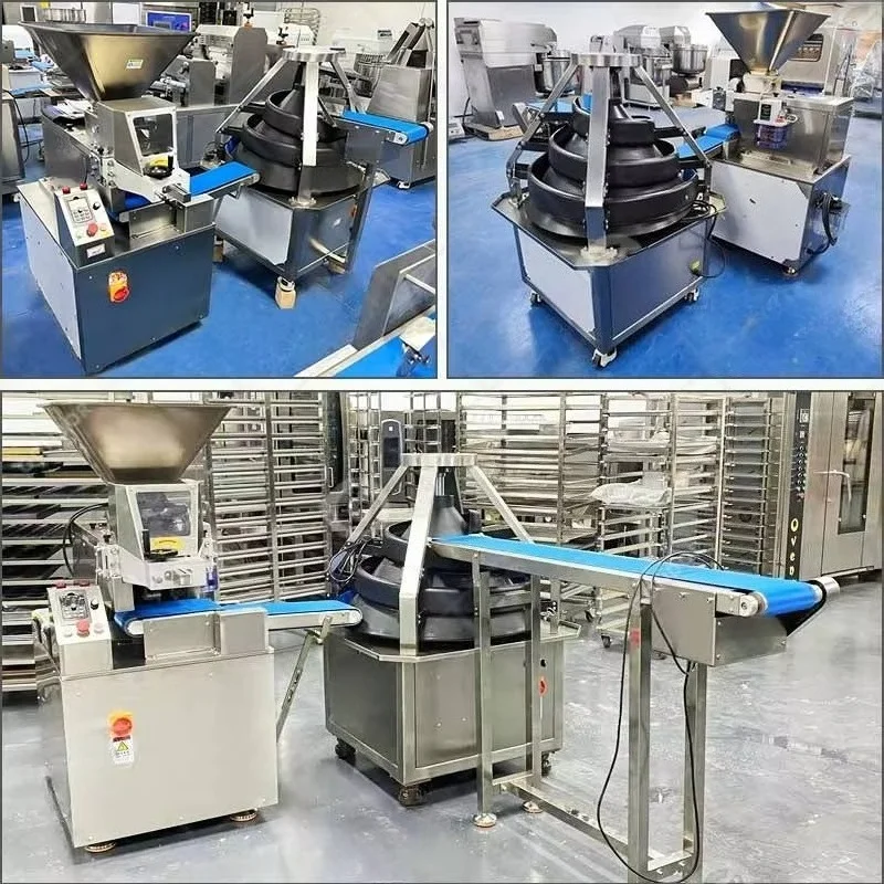 Customized Industrial Continuous Dough Ball Divider Conical Rounder Volumetric Cutter Machine  Bakery Dough Processing