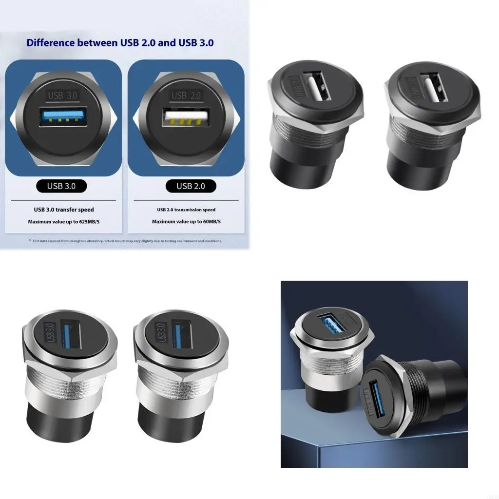 

USB3.0 панель металл 22 мм Circular USB2.0/USB3.0 Разъем модуля резьбы HX5E HX5E