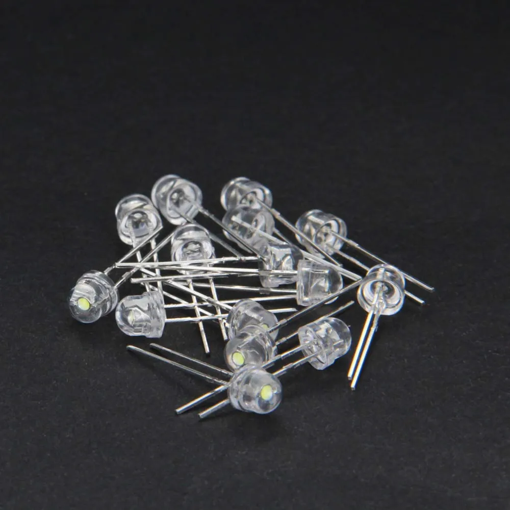 

1000pcs/Lot White 5mm F5 Straw Hat LED Chandelier Crystal Lamp Beads Big Core Chip 6-7LM Light Emitting Diodes Leds DIY Lights