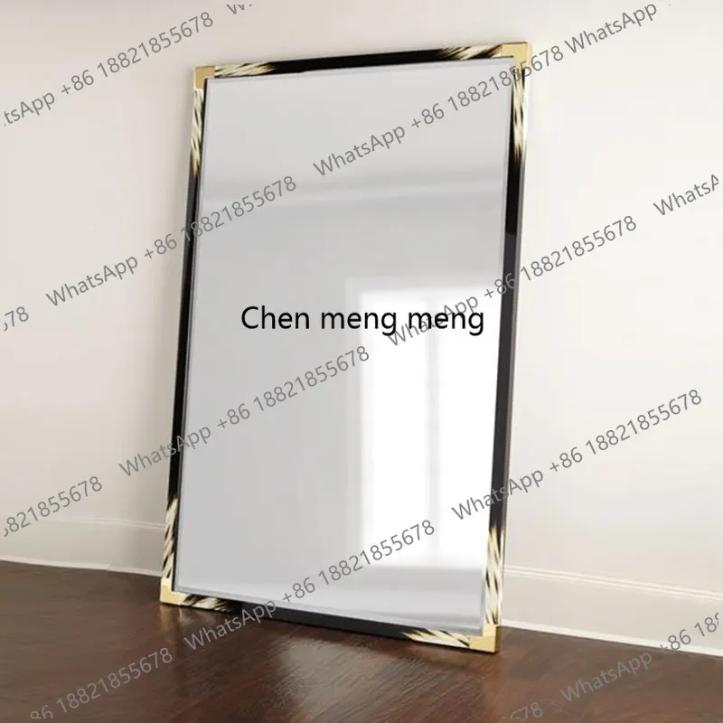 

American light luxury full-length mirror Modern simple floor-to-ceiling mirror Clothing store wall-mounted fitting mirror