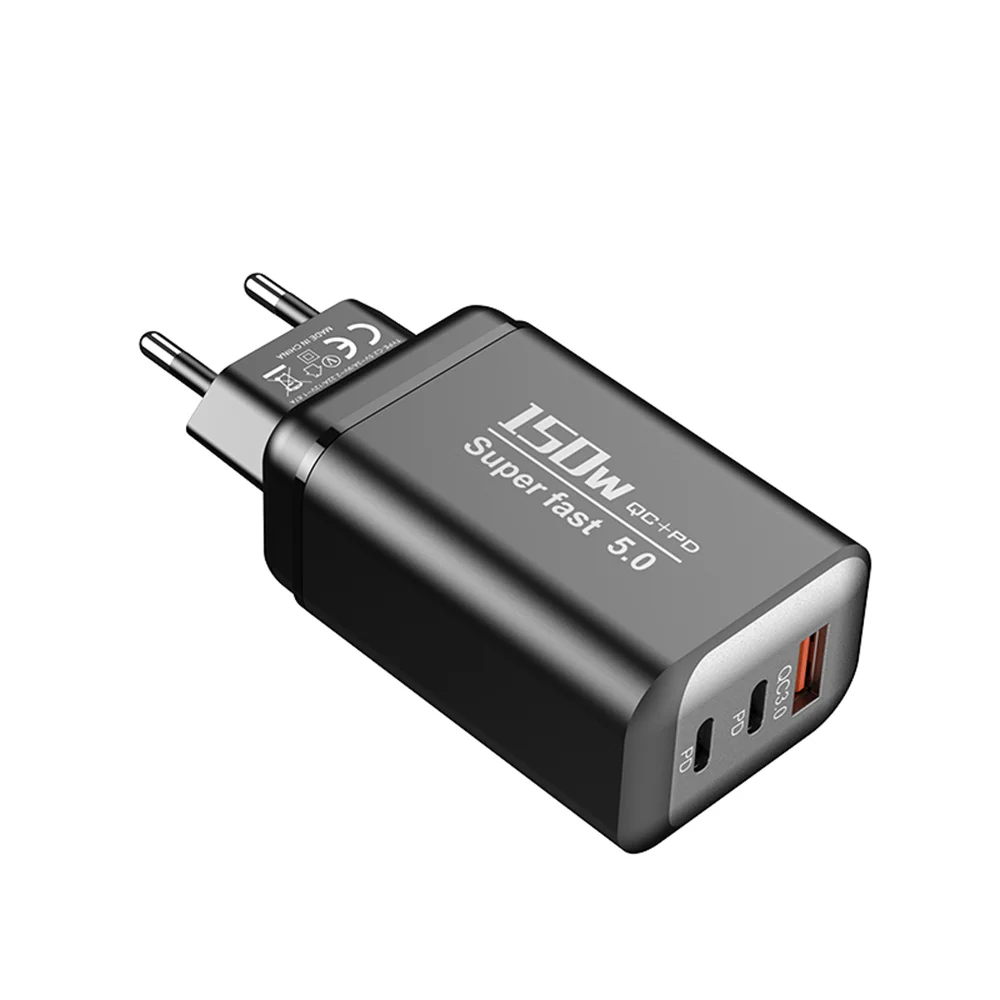 150W USB Type C Charger USB QC3.0 Fast Charging Mobile Phone Charger Travel Adapter For iPhone 17 Samsung Xiaomi EU/UK/US Plug image 4