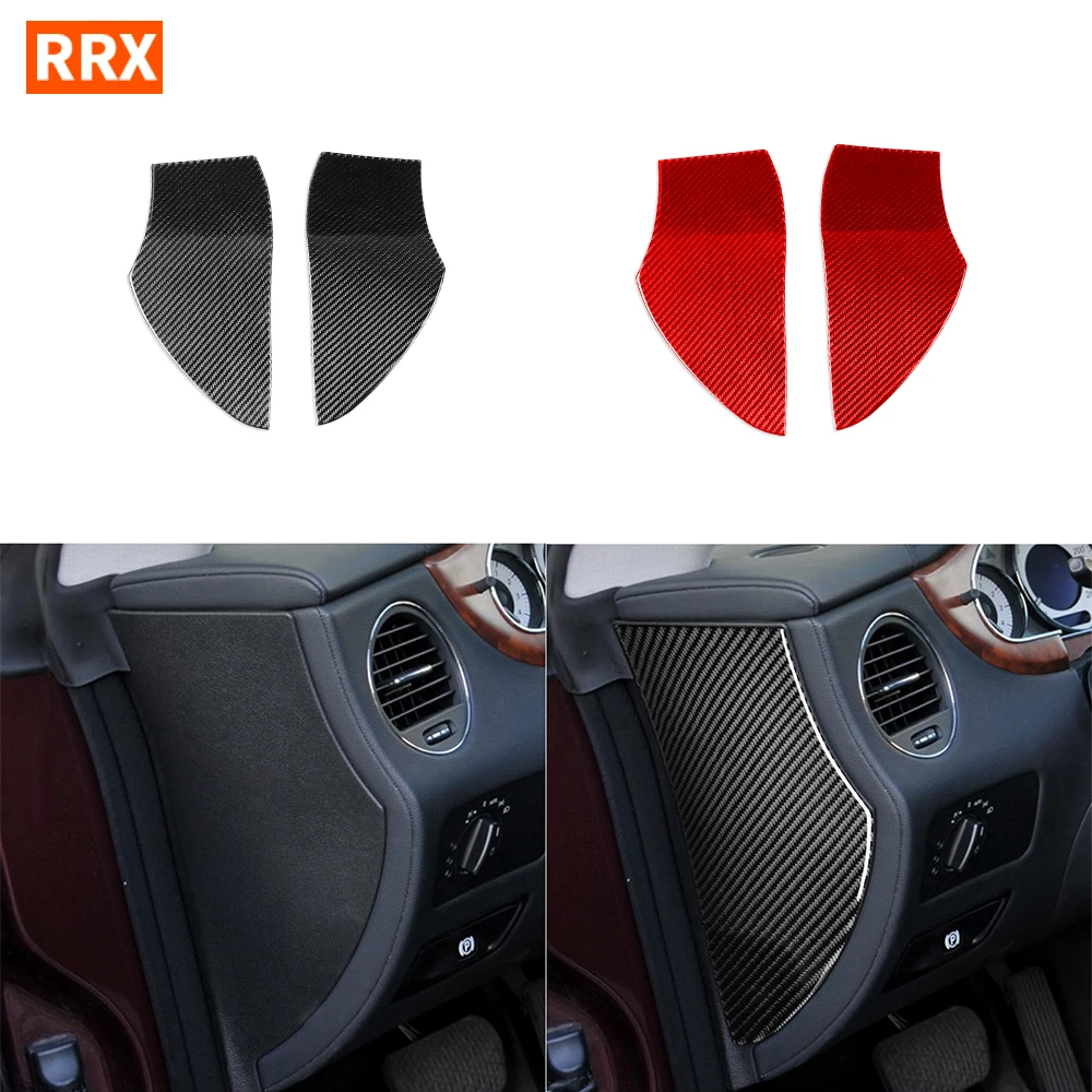 For Mercedes-Benz CLS C219 2004-2009 Car Door Front Groove Panel Cover Trim Carbon Fiber Sticker Interior Styling Accessories