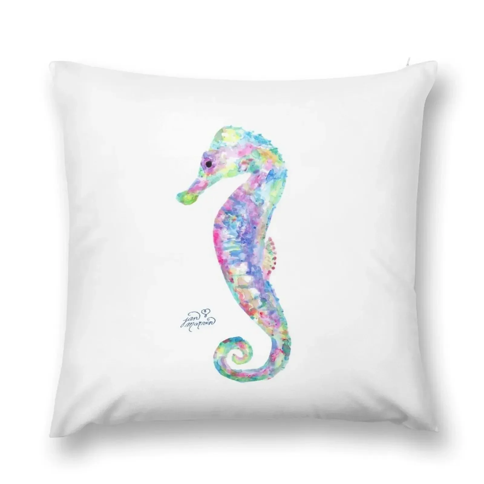 

Seahorse watercolor Throw Pillow Pillow Case Christmas Luxury Living Room Decorative Cushions sleeping pillows pillow