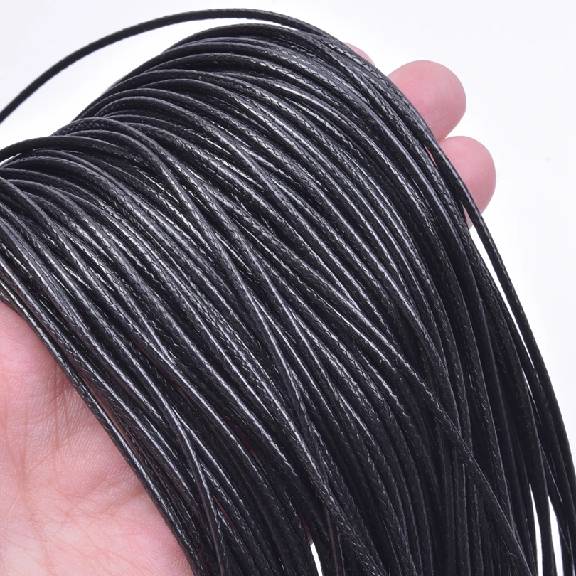 10/20/30pcs/Lot Adjustable Black Leather Rope Wax Cord For DIY Handmade Necklace Jewelry Making Accessories Lobster Clasp Chains