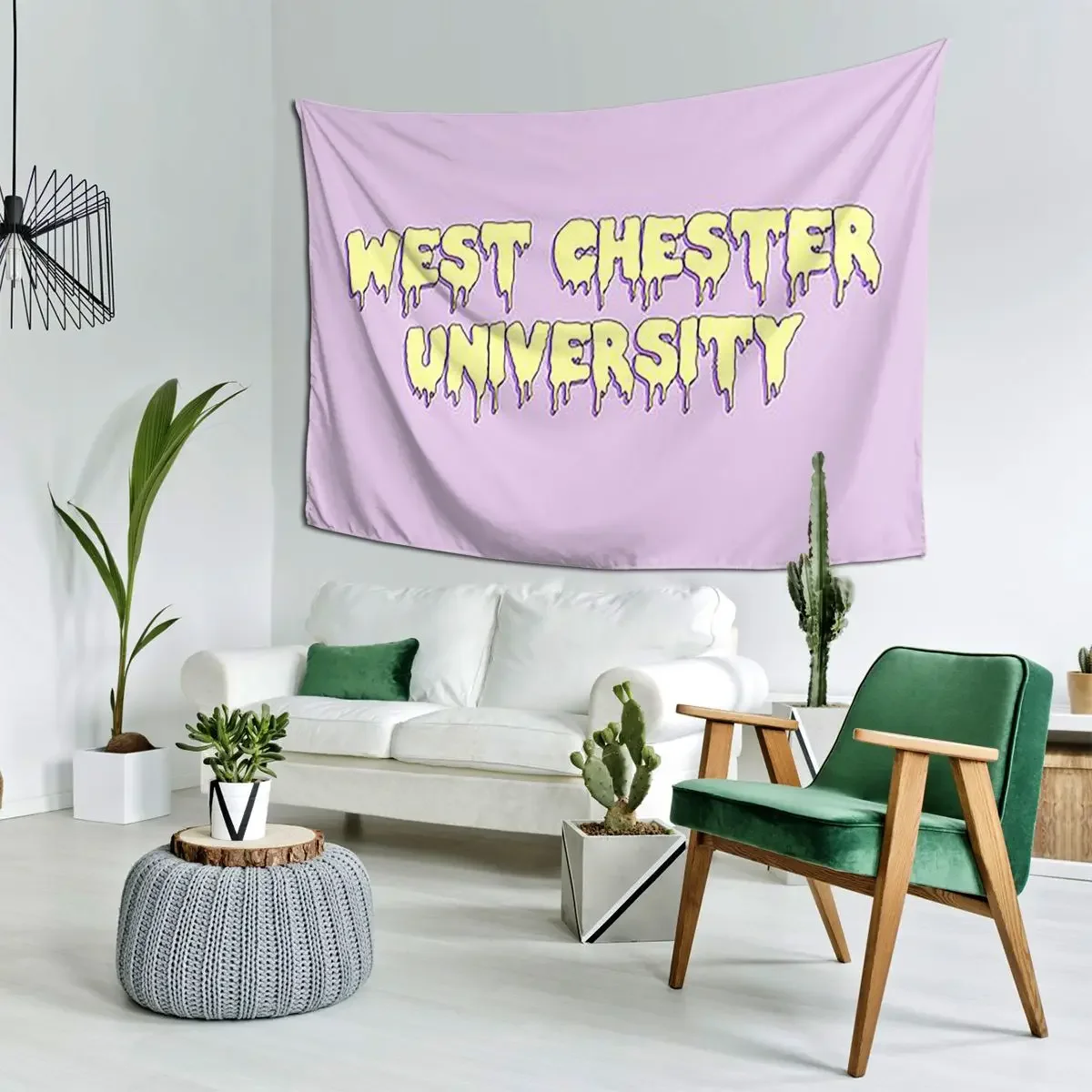 West Cheater University Tapestry Funny Wall Hanging Aesthetic Home Decoration Tapestries for Living Room Bedroom Dorm Room