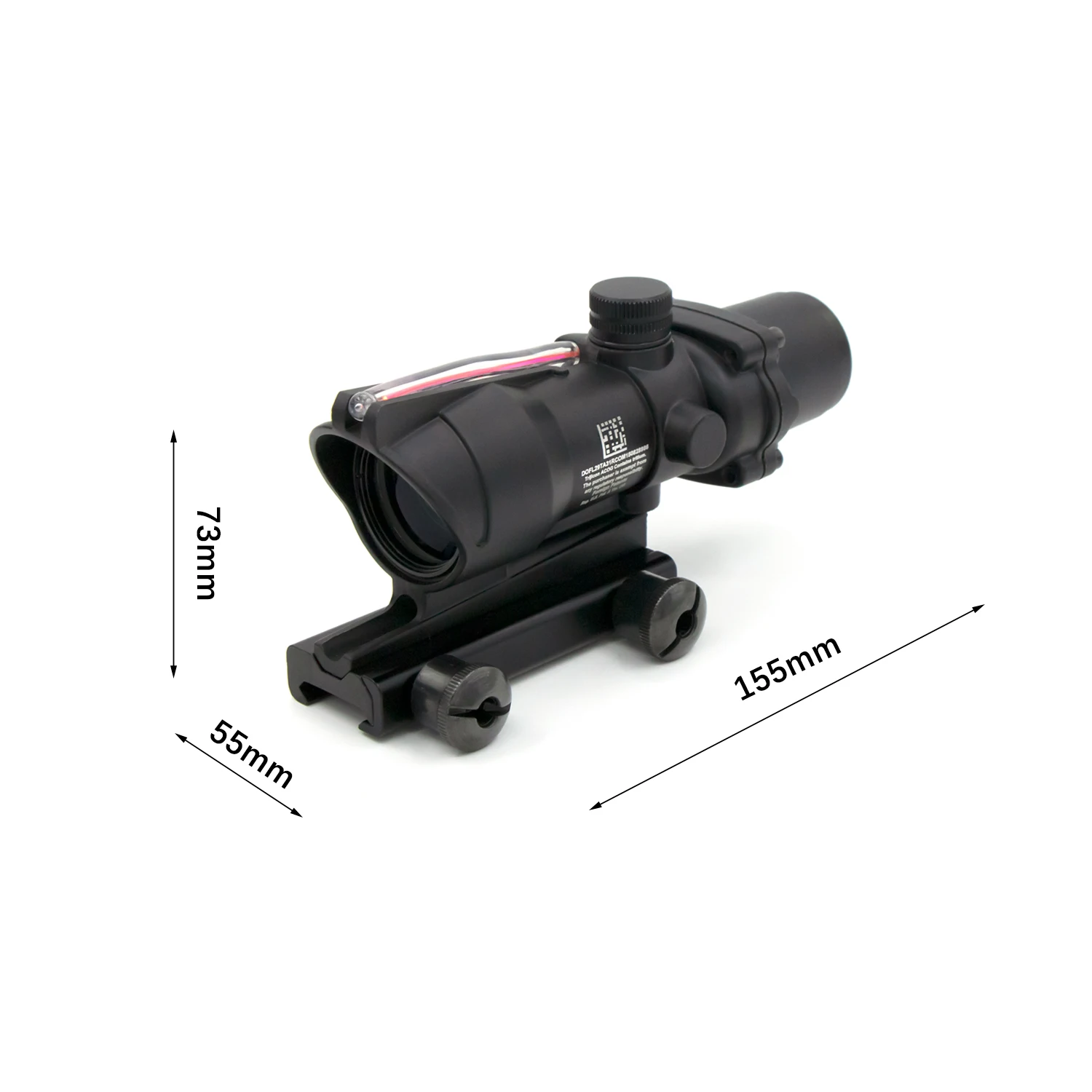 ACOG 4X32 Real Fiber Optics Sight Red Dot Illuminated Glass Rifle Scope Hunting with Full Marking