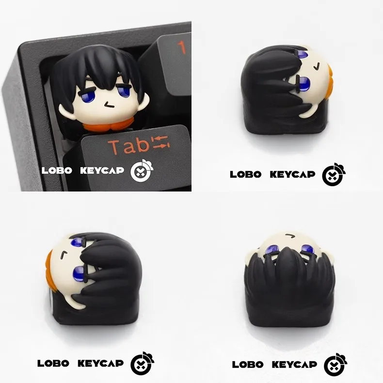 Cityboy-Keycap Shoyo Hinata Tobio Kageyama Kodzuken, Anime Resin Key Cap, Cartoon Thermal keykeycap para Gamer Gifts