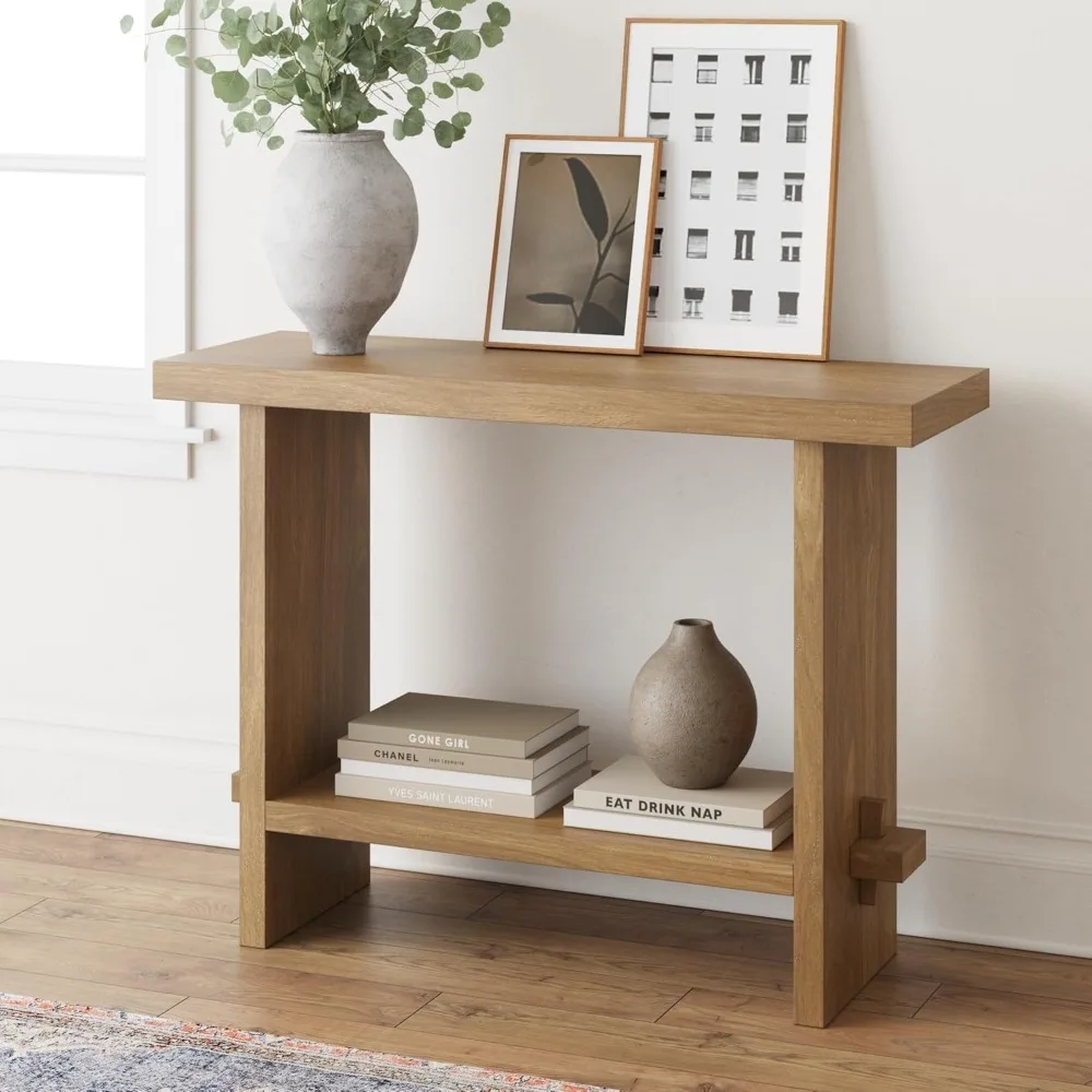 

Virgo Wood Accent Storage Console Sofa Table, for Entryway, Hallway or Living Room, Space-Saving Narrow Organizer with Drawers