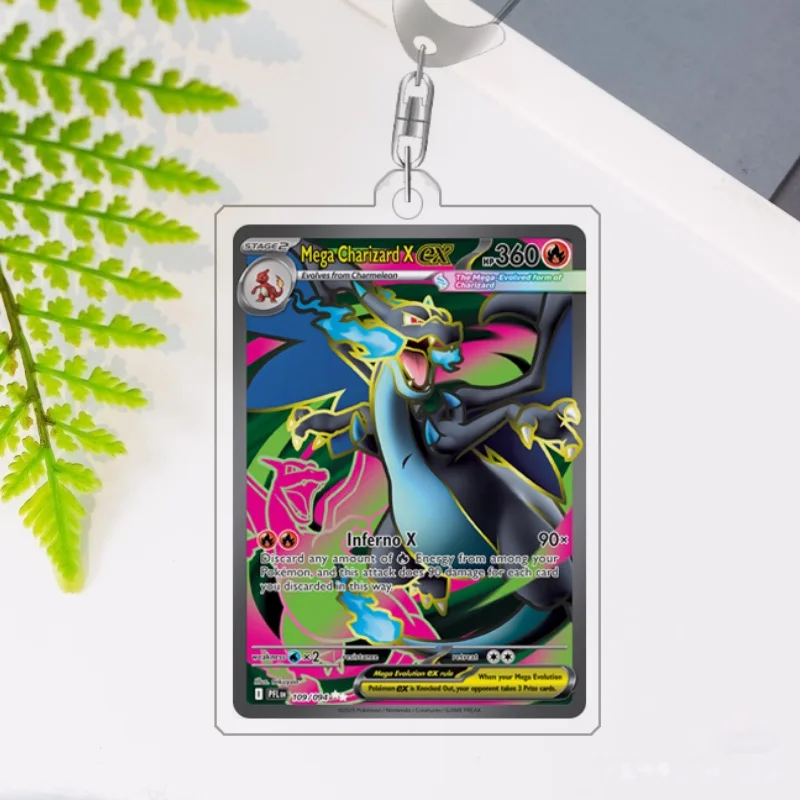 For Pokemon Mismagius Empoleon Rotomzi Homemade Acrylic Keychain Cartoon Backpack Pendant Decoration Ornament Collection Toy