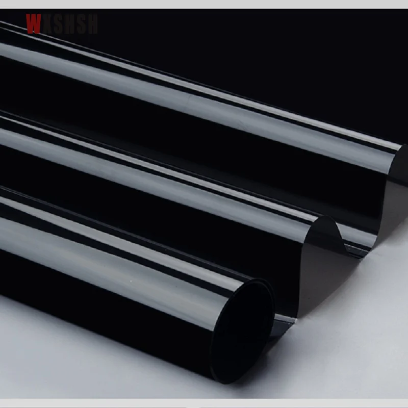 Window Privacy Film Opaque Black Glass Window Film Stickers UV Blocking  Self-Adhesive Blackout 100% Privacy  for Home Office