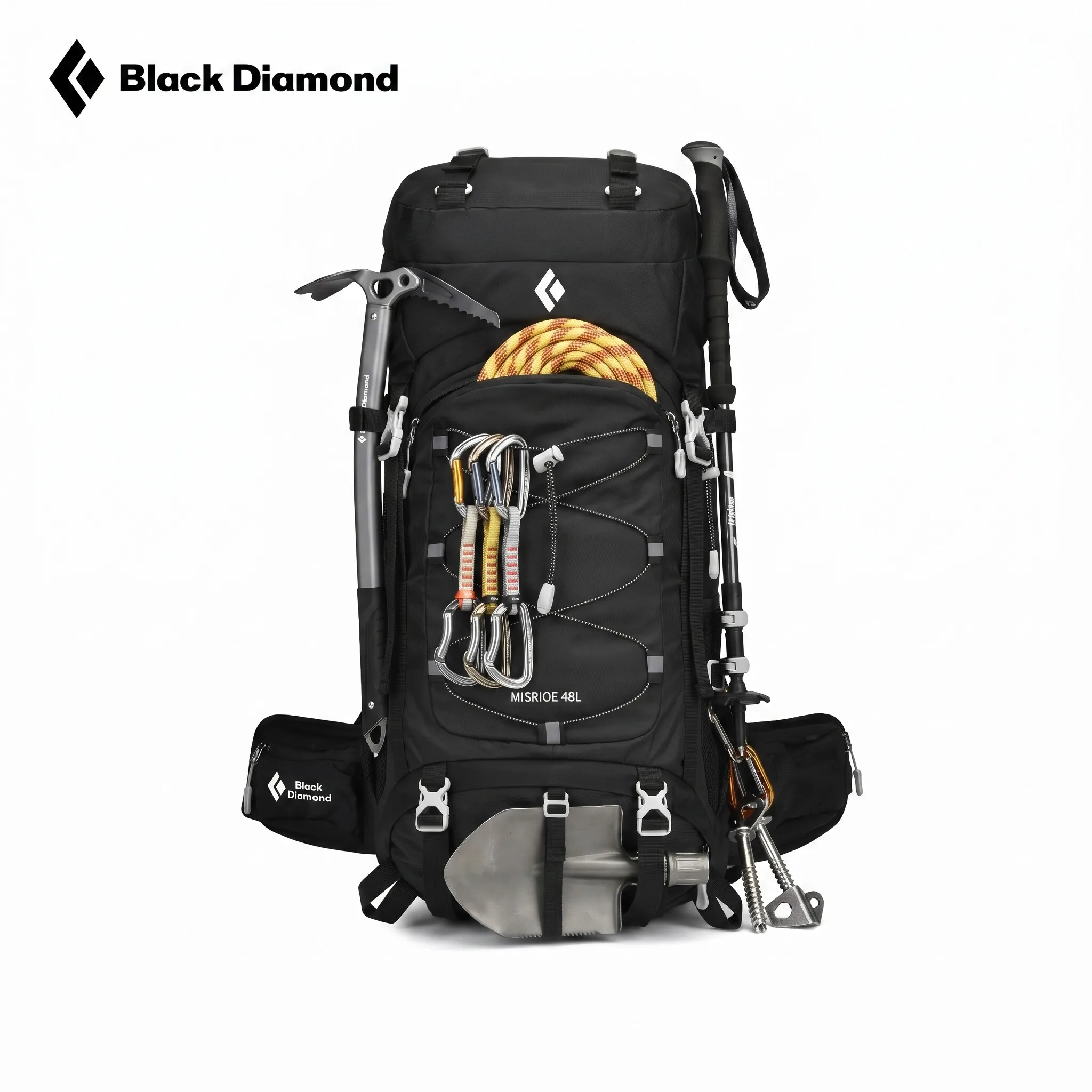 Black Diamond Multifunktionale Bergsteigertasche 48L Große Kapazität Reise-Bergsteigertasche Wasserdicht – Detail 19