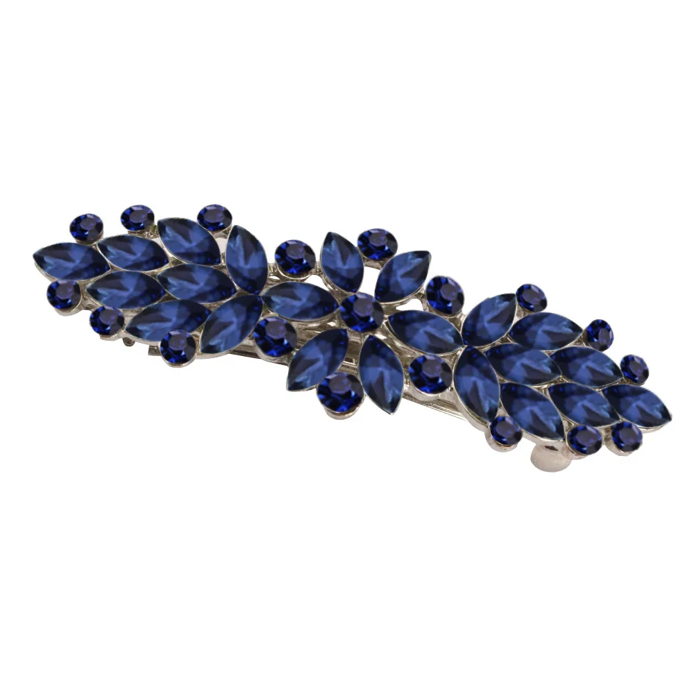 

Rhinestone Pearl Hair Clip Crystal Flower Elegant Women Vintage Hairpin Barrette Headdress Durable Flexible Hair Accessories