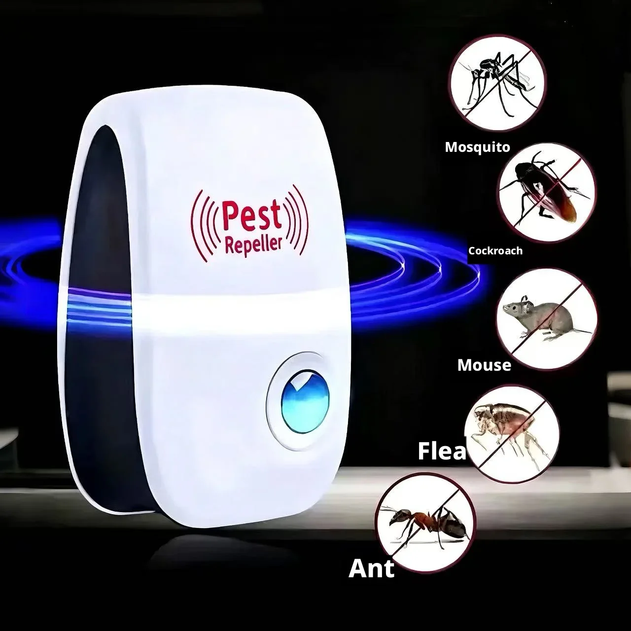 Plug-in Ultrasonic Pest Repeller Electronic Mosquito Mice Repellent  Bug Ant Repellent Plug And Play Household Pest Control