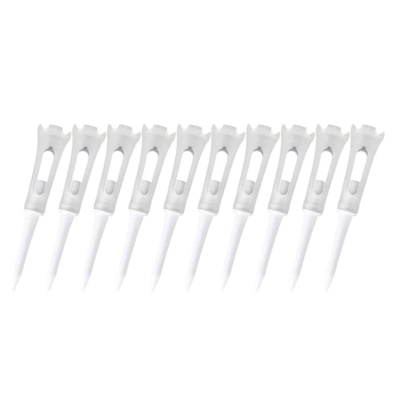 10 Stuks Golf Tees Lage Weerstand Golf Tees Plastic Ballen Basis Kastelen Ondersteuning Tees voor Afstand Hit