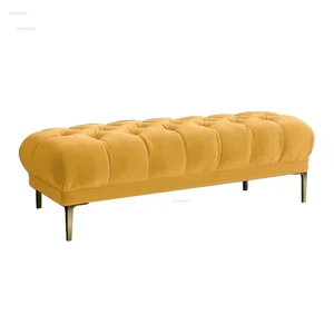 Nordic Velvet Feces Haus Schlafzimmer Bett Finale Bank Minimalistische Wohnzimmer Rechteckige Schuhwechsel Hocker Umkleideraum Sofa Otoman Otoman 10 Hauptverkäufe Banco Veludo - №7