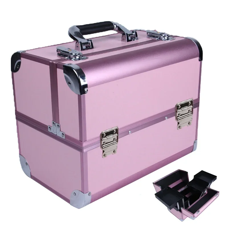 

Portable cosmetic bag suitcases makeup beauty professional multi function cosmetology tattoo eyebrow teacher manicure case