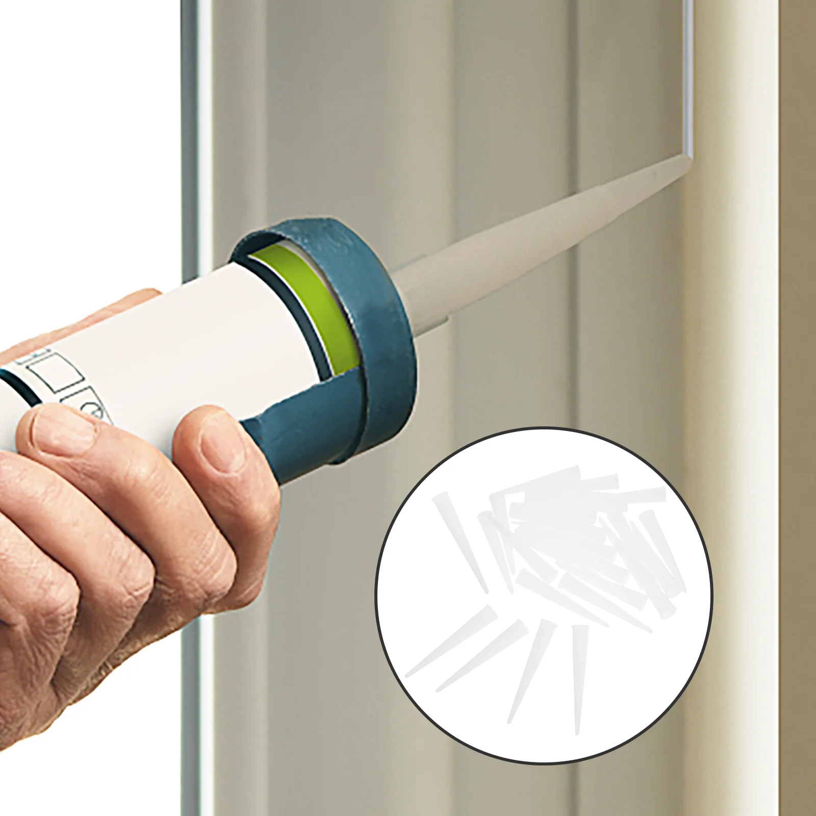 

60Pcs Plastic Caulk Nozzles Durable Tube Tips for Smooth Sealant Release and Accurate Filling Kitchen Bathroom Use