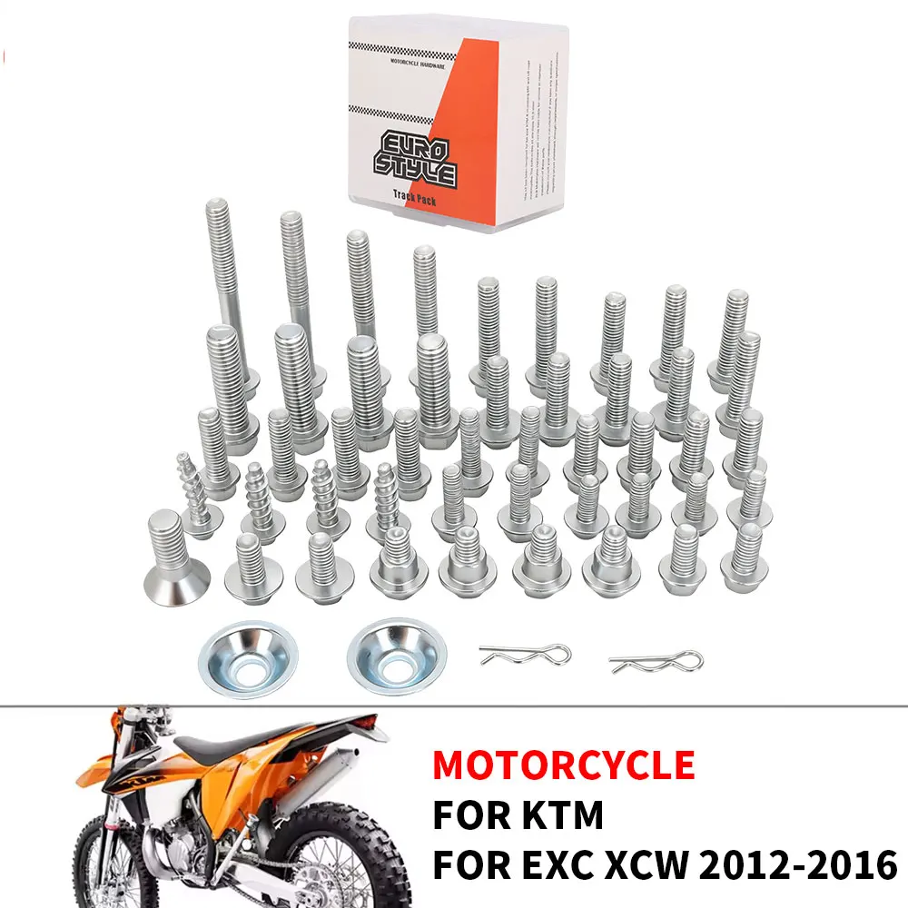 Motorcycle Screw Nut Bolt Set Countersunk Bolts Hexagon Socket Mechanical Parts for KTM SX SX-F EXC EXC-F125-530 2003-2021