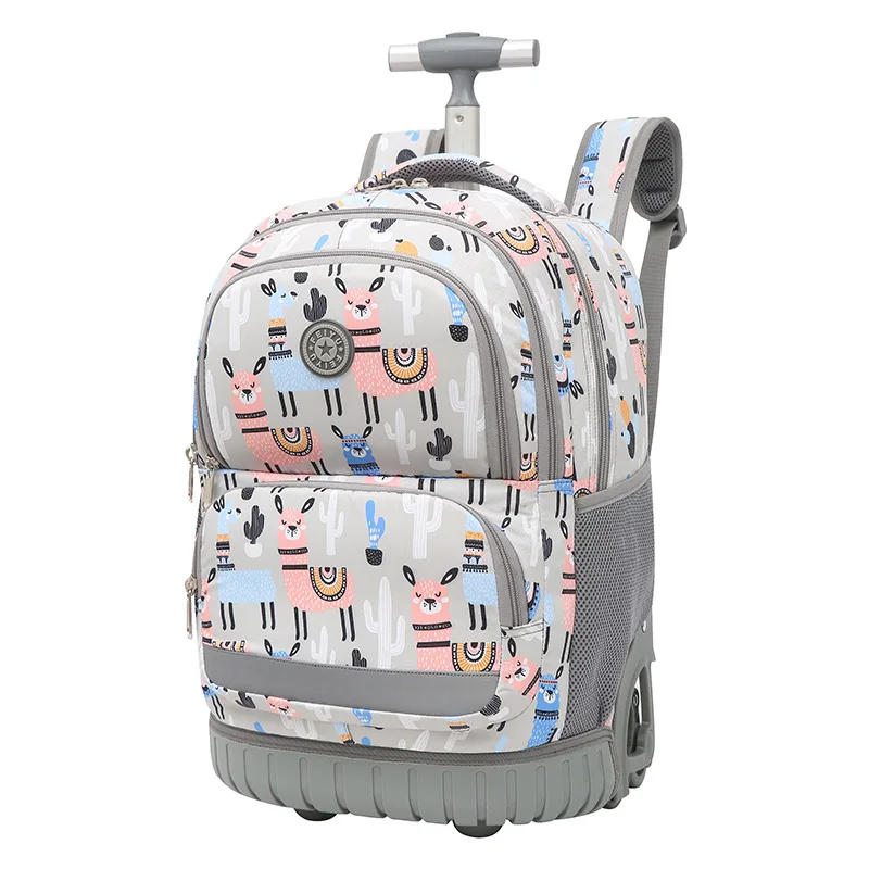 Imagem -02 - Carrinho Escolar para Adolescentes Kids Rolling Student Backpack Travel Wheeled Book Bolsa Unicórnio