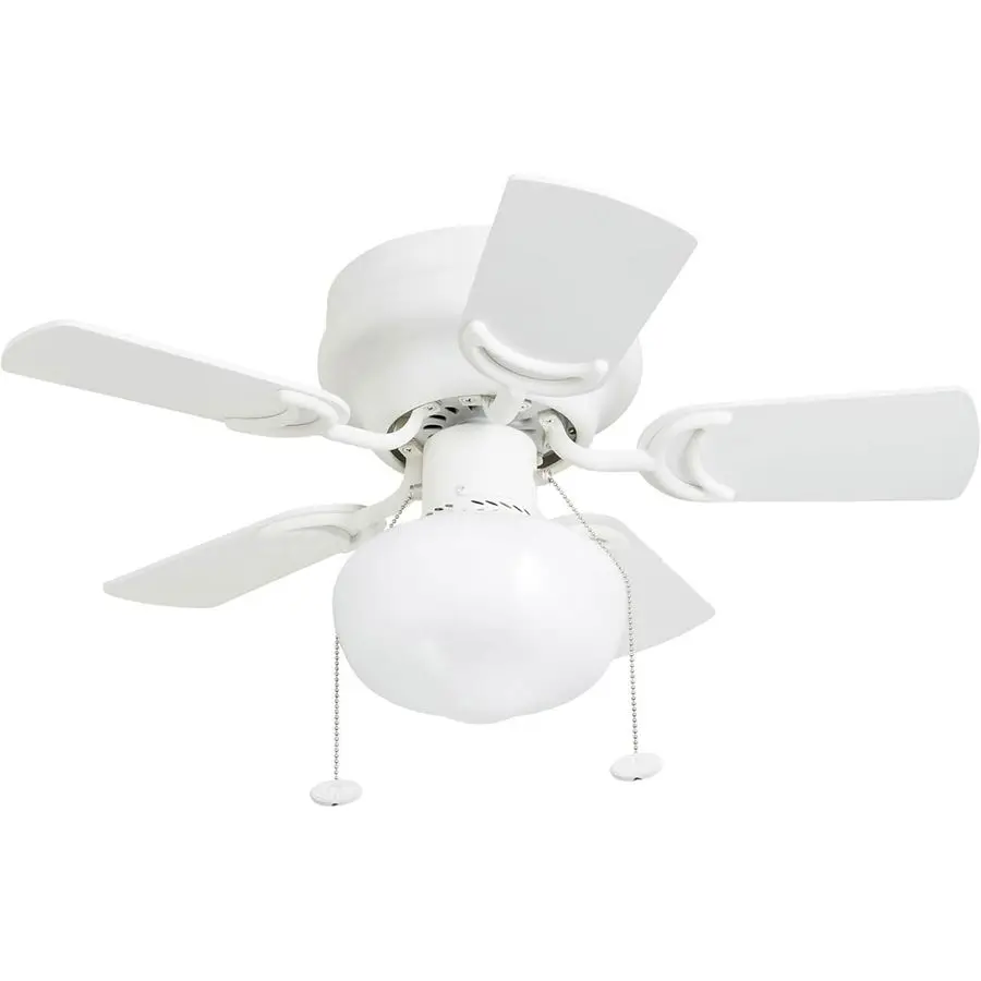 

Hero, 28 Inch Traditional Flush Mount Indoor LED Ceiling Fan with Light, Pull Chain, Dual Finish Blades, Reversible Motor 415300
