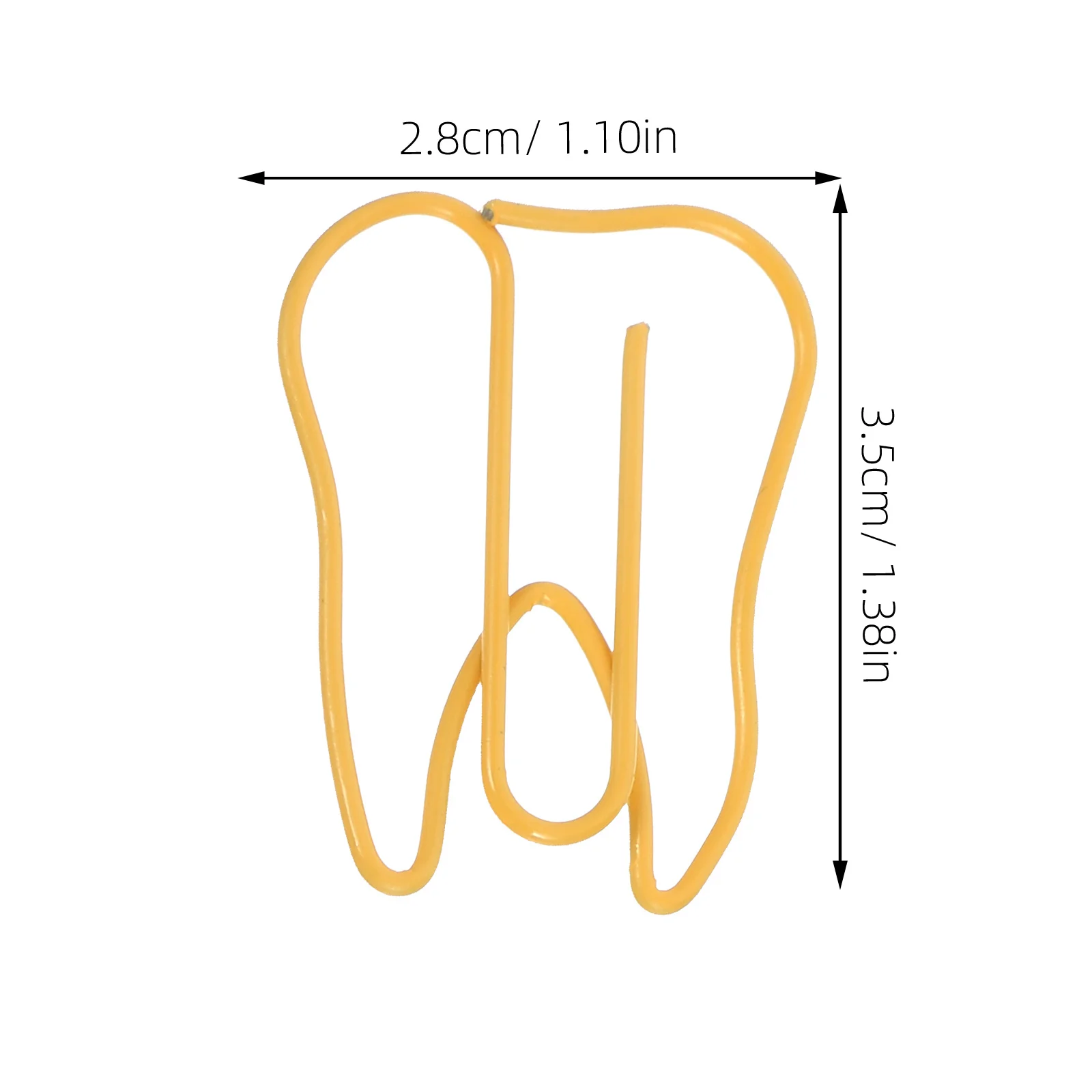 100Pcs Tooth Shaped Metal Paper Clips Creative Fun Clips for Office School Documents Bookmarks Paper Clip Holder